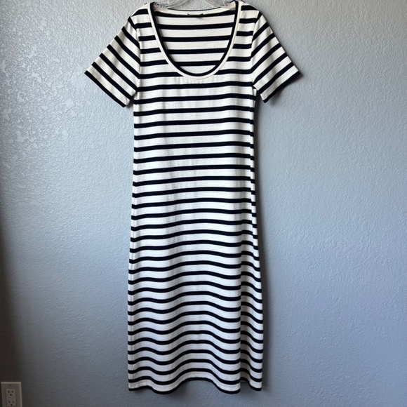 J. Crew stretch knit nautical midi dress - Picture 4 of 10
